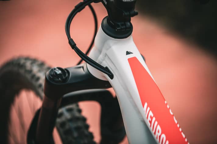 Die Schalt- und Bremsleitungen sind im Inneren des Alu-Hauptrahmens verlegt.