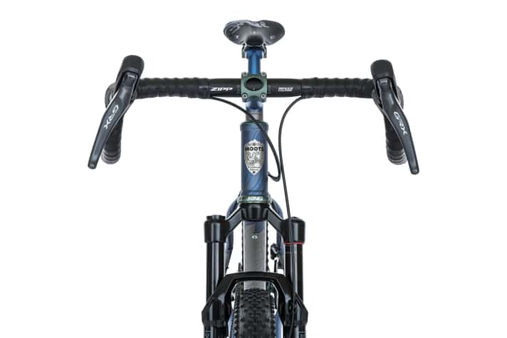 Konzipiert ist das neue Moots Scrambler für einen Gravelbike Lenker und Reifen sowie Federgabeln aus dem Mountainbike-Bereich.