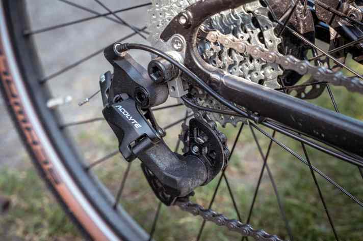Die 8 Gänge der Microshift sind in Verbindung mit der Motor-Power in den meisten Fällen absolut ausreichend