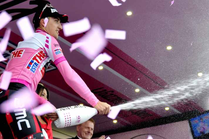 2012 gewann Taylor Phinney das Auftaktzeitfahren des Giro d'Italia und trug das Rosa Trikot.
