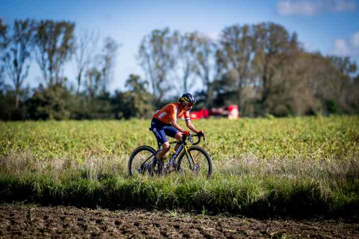 Spitze: Marianne Vos, die Titelverteidigerin