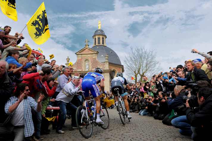 Die Mauer von Geraardsbergen - hier bei der Flandern-Rundfahrt 2011