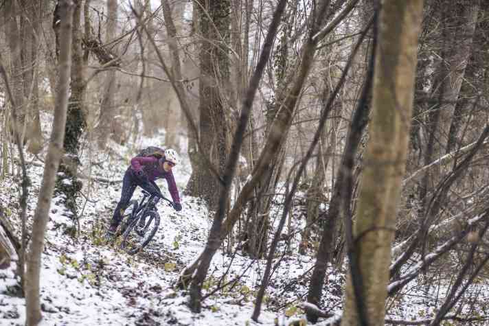 Schnee auf den Trails? Hierzulande inzwischen ein eher seltenes Bild