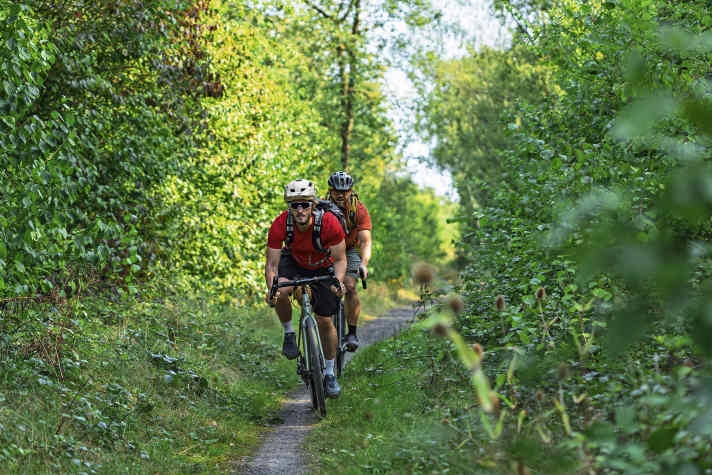 Auf dem Zechengelände finden sich zahlreiche Gravel-Pfade