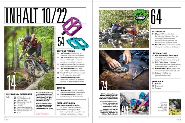 Inhalt BIKE 10/2022