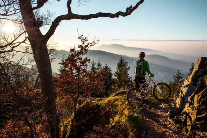   Im Schwarzwald gilt die 2-Meter-Regel, trotzdem gibt es dort ein eng geknüpftes Wegenetz aus Singletrails und kilometerlangen Forstwegen.