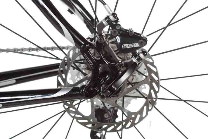   Die Elixir-5-Bremsen (außerdem am Bulls) hinterließen den besten Eindruck im Testfeld. Top: viel Bremspower und eine gute Dosierbarkeit..