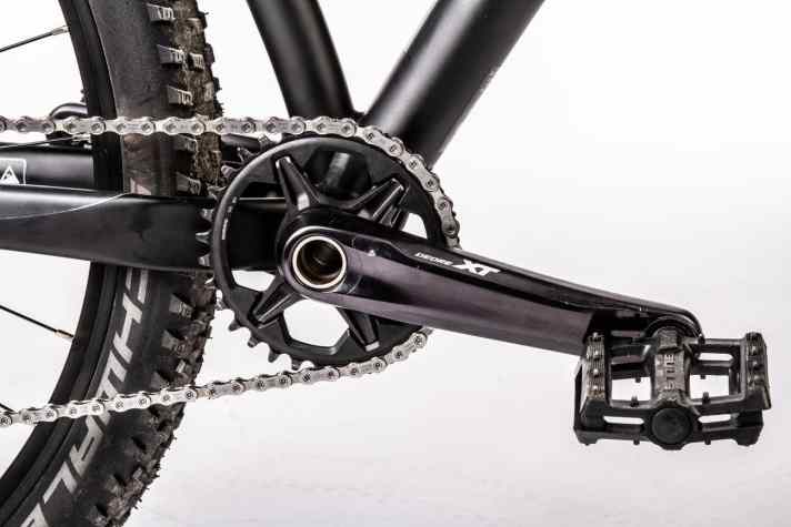   Eine hochwertige Shimano XT-Kurbel sucht man in dieser Preisklasse meist vergebens, das Copperhead hat sie.