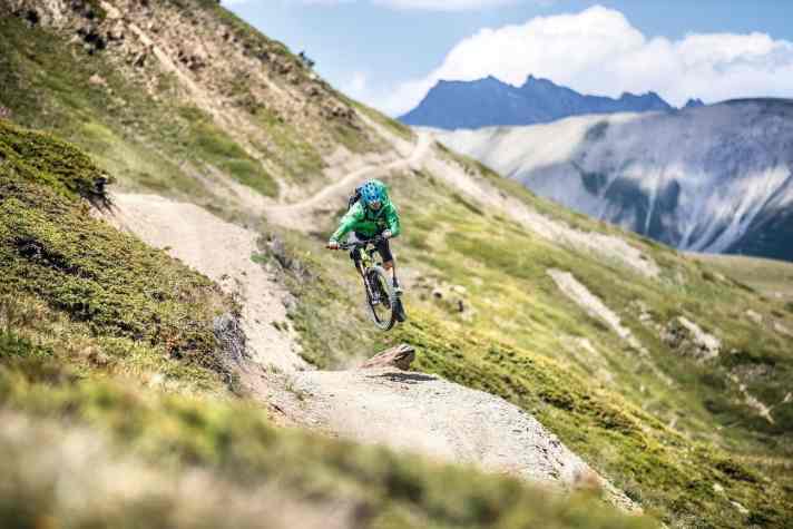   Flowig: Die Ostseite des Carosello ist durchzogen von gebauten Trails aller Schwierigkeitsstufen.
