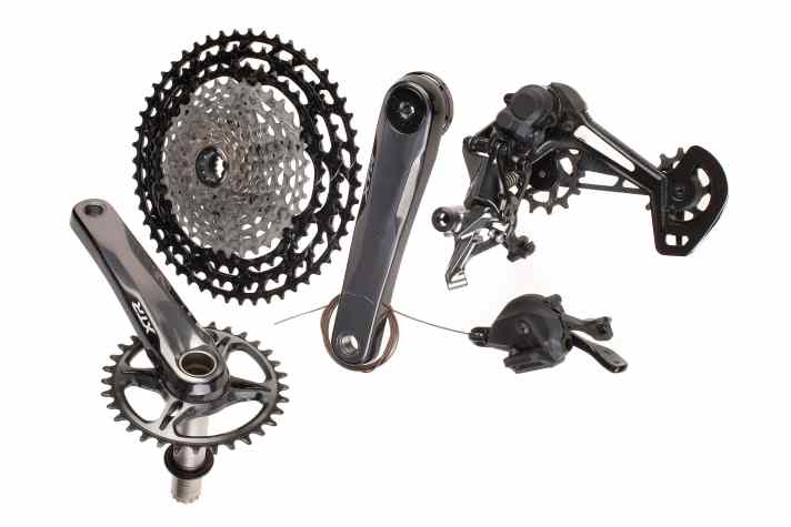 Die neueste Shimano XTR M9100-Schaltgruppe.