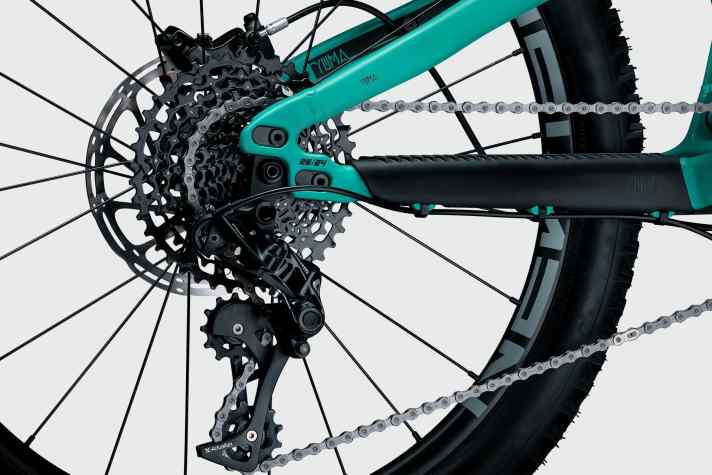 Das Yuma kann mittels Flipchip am Ausfallende auf 26-Zoll-Laufräder umgerüstet werden. So wächst es mit den Young Guns mit.