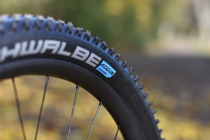   Auf die Reifen-Kombination von Schwalbe baut Cannondale bei allen vier Modellen: Racing Ray vorne und Racing Ralph hinten, beide in 29x2,25 Zoll.