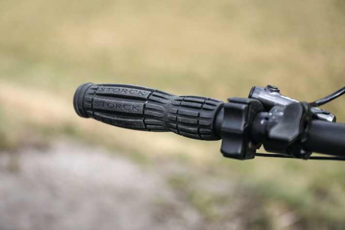   Storck e.drenalin.2 GTS:  Die superleichten Carbon-Laufräder verleihen dem e.drenalin.2 ein spritziges Handling. Eine gut Investition.