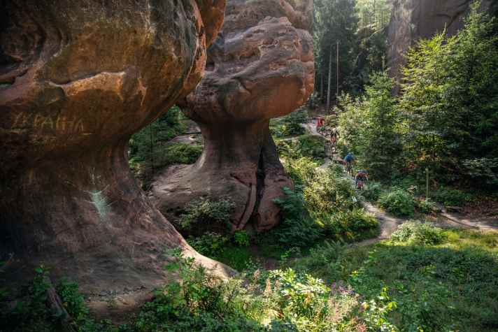   Im deutschen Dreiländereck: Moab-Felsen im Erzgebirge