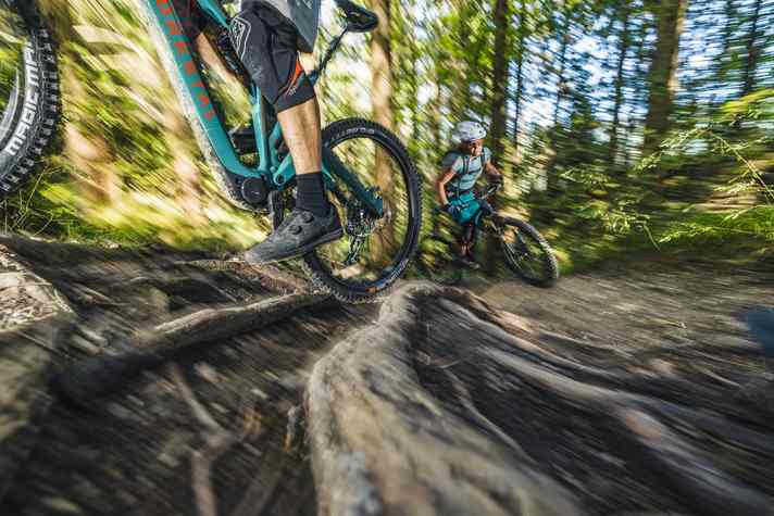 Wurzelstufen können kommen! Der Forestal-Motor schiebt kräftig und mit viel Nachlauf über Hindernisse. Powerbike-Feeling.