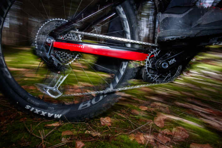 Die Sram Eagle Transmission XX im Einsatz auf dem Trail.