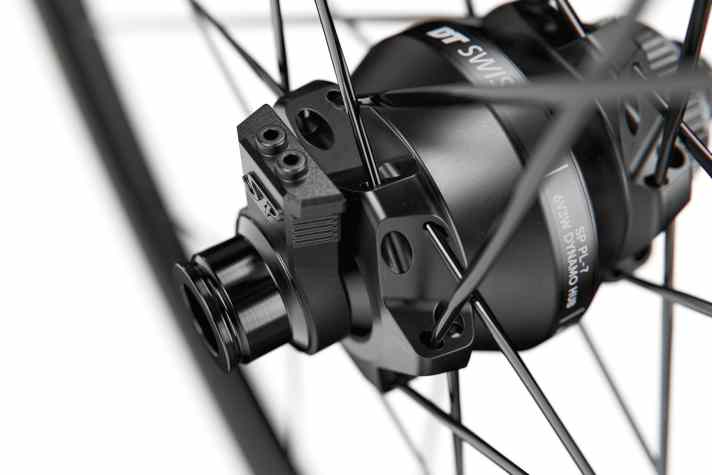 Das Nabengehäuse fügt sich technisch und optisch nahtlos in das DT-Design
