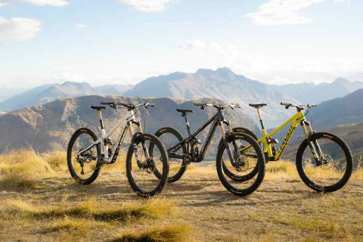Das Pivot Firebird wird in drei verschiedenen Ausstattungsvarianten angeboten, jeweils mit Komponenten von Shimano oder Sram.