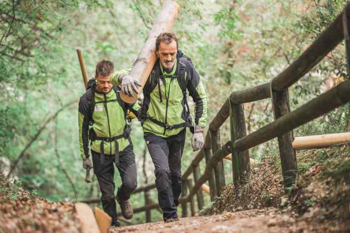Die “Garda Rangers” kümmern sich seit 2022 an 365 Tagen um den Zustand der Mountainbike-Strecken des Pilotprojektes am Ledrosee.