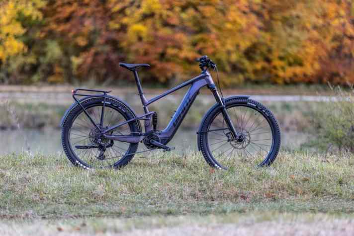 Giant Stance E+ EX: 625 Wh // 140/125 mm // 27,63 kg // 4299 Euro.