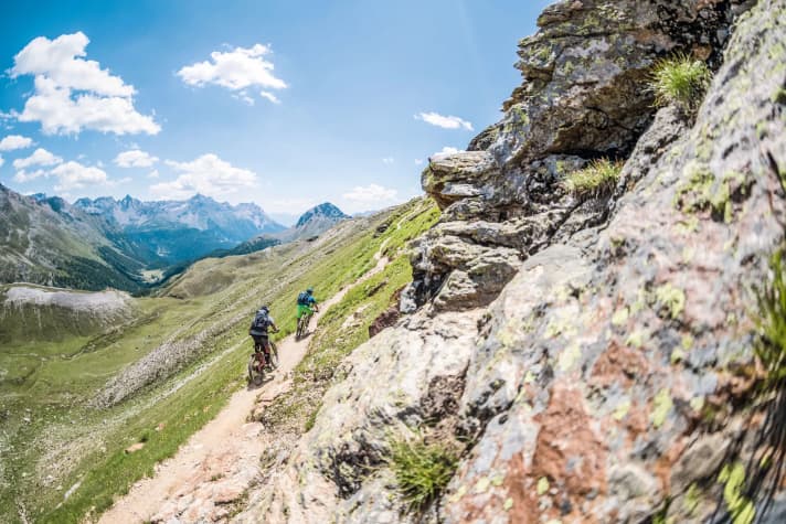 Singletrails sind das Salz in der Transalp-Suppe.