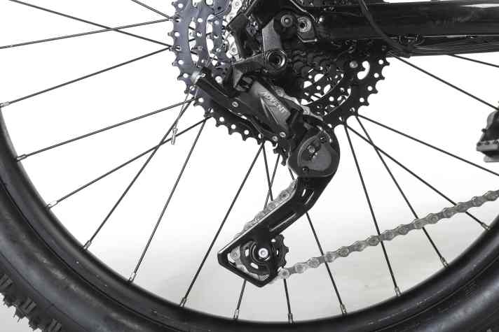 Die Microshift Advent Schaltung des Marin San Quentin bietet nur neun Gänge, kommt aber mit einem einigermaßen leichten Berggang.