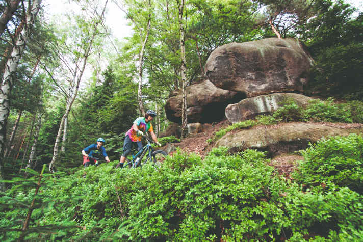 Der Trail am Pfaffenstein: Die Teilnehmer des Malevil-Marathons kennen ihn gut.
