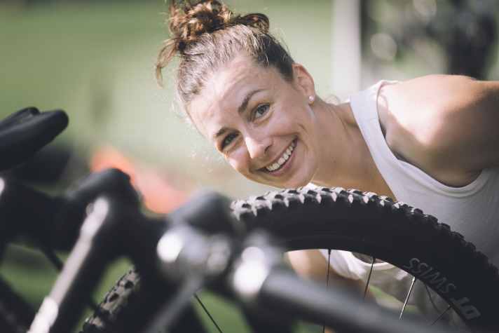 Froh, endlich den Paganella Bikepark kennengelernt zu haben: Emilie Siegenthaler.