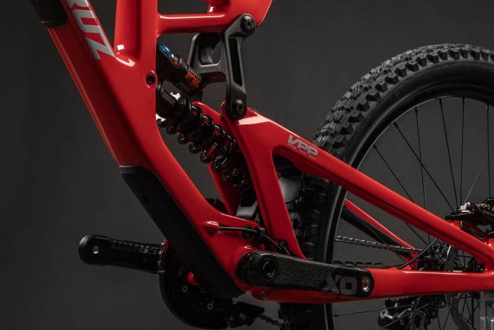 Der Hinterbau vom Santa Cruz V10.