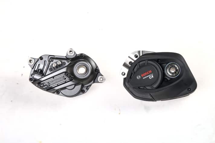 Im direkten Vergleich mit dem Bosch Performance CX Gen4 kann der Shimano EP8 vor allem in Sachen Bauraum und Gewicht punkten.