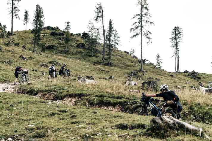 Hike-a-Bike heißt Schieben und Tragen