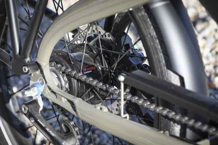 Shimanos Nexus-Nabenschaltung bietet acht Gänge und eine Bandbreite von 260 Prozent.