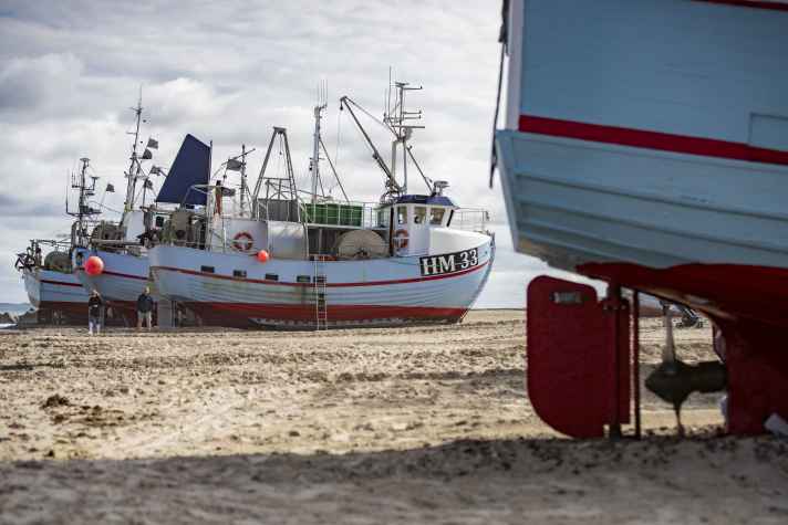 Die Fischerboote warten auf den nächsten Einsatz