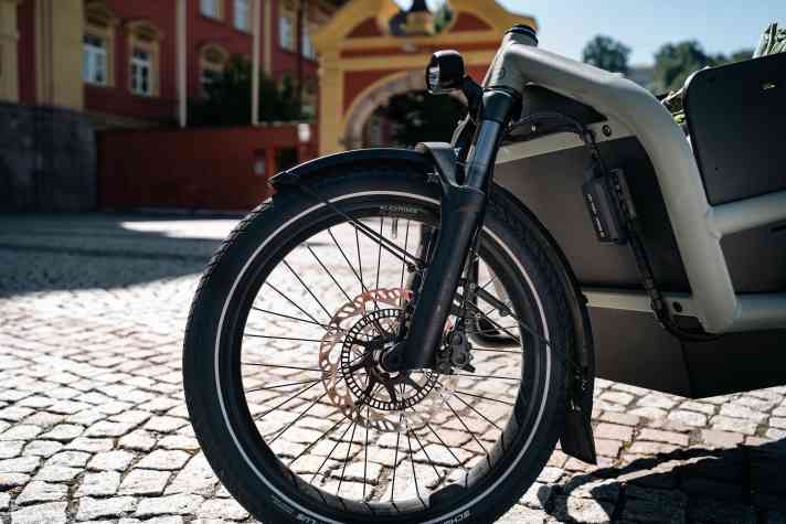 Einsatz der eBike ABS-Komponenten am Cargobike