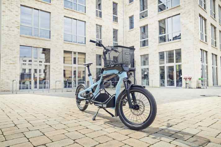 City Set-Up: Lastenoptimiertes Fahrwerk mit Federgabel und 20”-Pannenschutzreifen für hohen 
Alltagskomfort