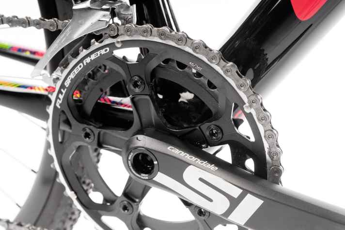   Cannondale SuperX 105: Die SI-Kurbel wurde an die geänderte Kettenlinie angepasst.