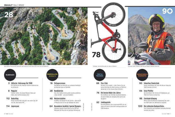 Inhalt TOUR Magazin 12a/2022