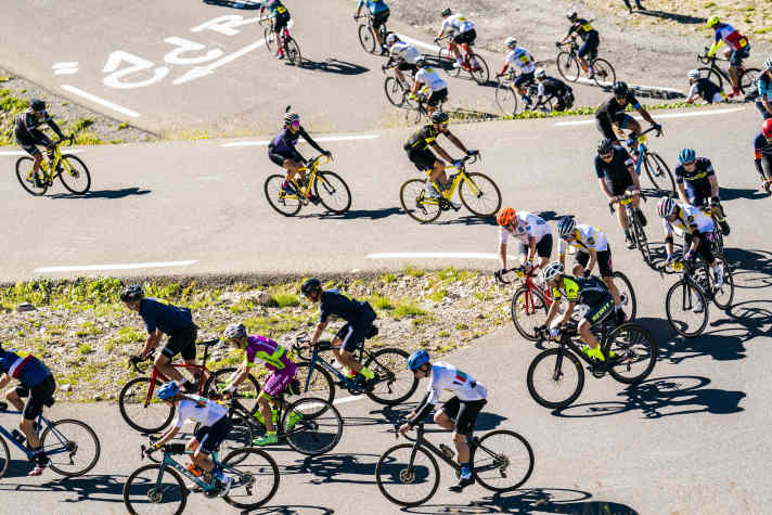 Auf der Strecke war bei L’Étape du Tour viel Betrieb