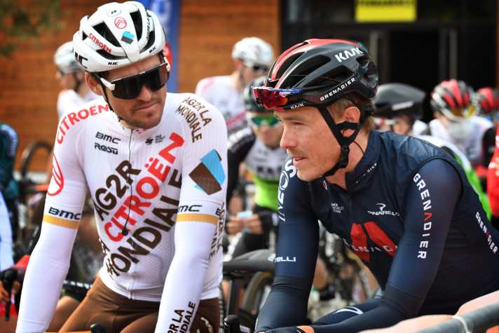 Die einstigen Weggefährten Greg van Avermaet (links) und Rohan Dennis
