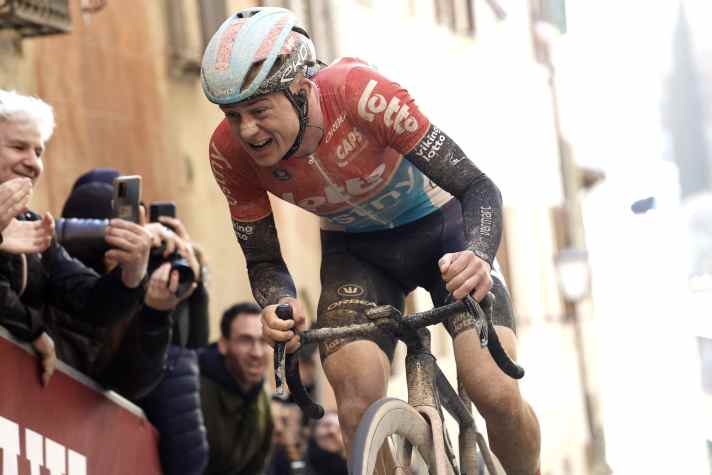 Maxim van Gils fuhr bei Strade Bianche auf Platz drei