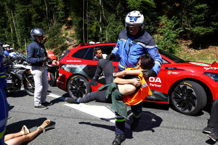 Die 10. Etappe der Tour de France 2022 wurde wegen eines Protests unterbrochen