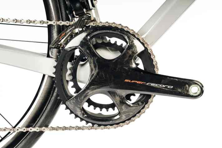 Exclusives Set-up: Campagnolos elektronische Super Record gehört zu den leichtesten, aber auch teuersten Schaltgruppen