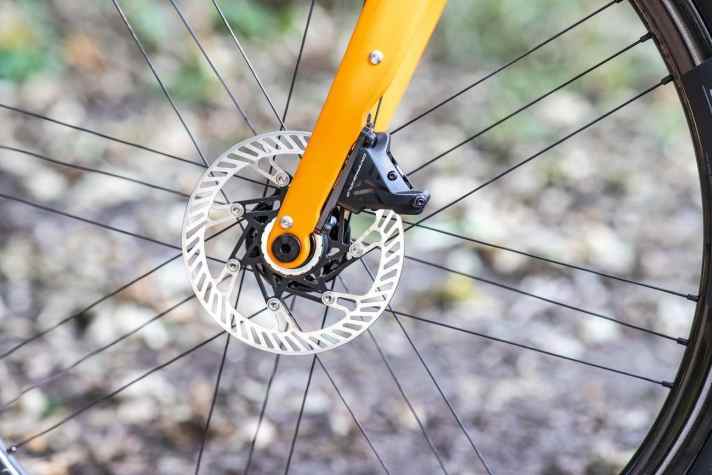   Problemlos: die Campagnolo Scheibenbremse