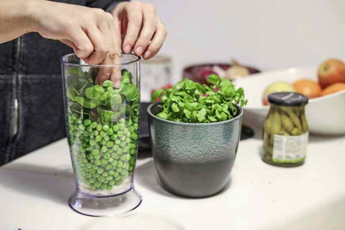 Mischen: Vegetarische Ernährung ist kein Hindernis für ­effektives Vorkochen