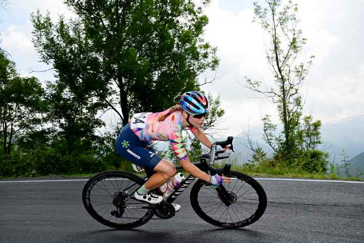 Mutig: Antonia Niedermaier auf dem Weg zum Etappensieg beim Giro d’Italia 2023