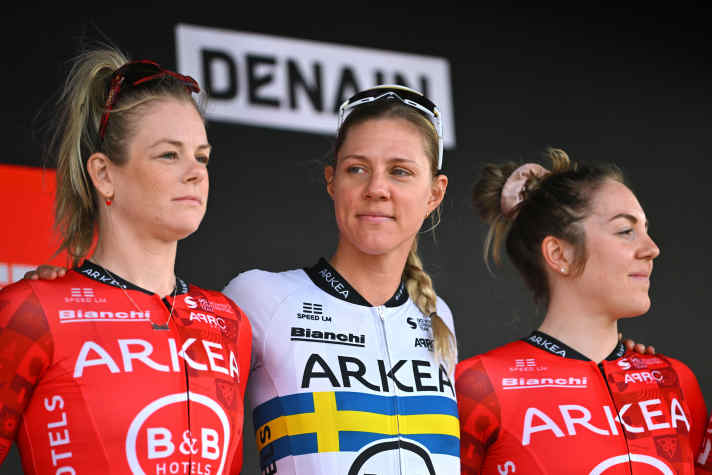 Müssen sich auch nach neuen Geldgebern umsehen: Die Frauen um die Schwedin Emilia Fahlin (Mitte)