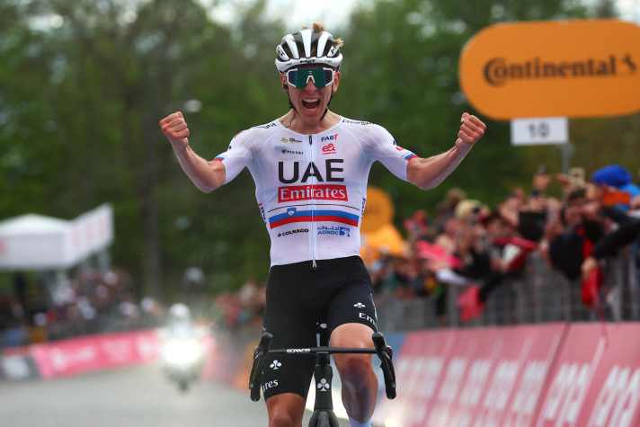 Tadej Pogacar gewinnt die zweite Etappe des Giro.