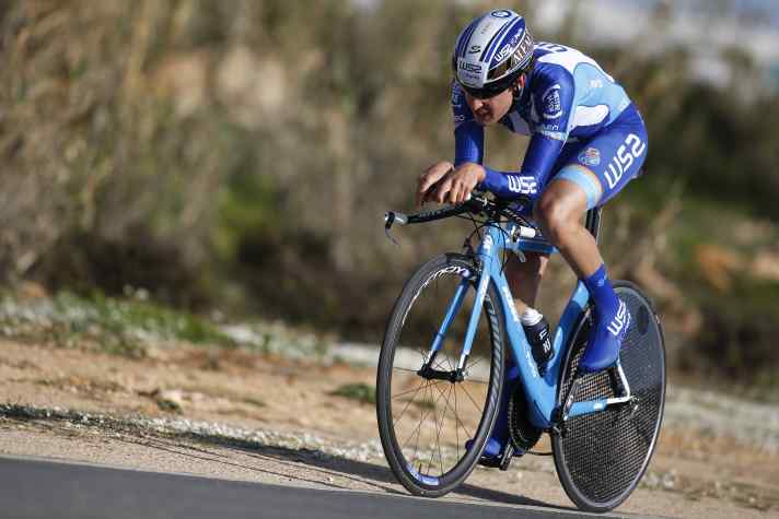 António Carvalho beim Zeitfahren während der Volta ao Algarve 2017