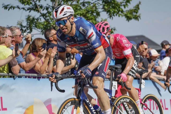 Maximilian Schachmann (Soudal – Quick-Step) zeigte ein engagiertes Rennen, blieb aber glücklos mit seiner Attacke.