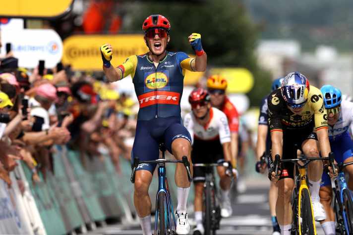Mads Pedersen gewann in Limoges eine Etappe der Tour de France